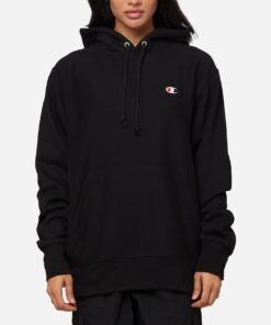 Champion Reverse Weave Small C Hoodie Black