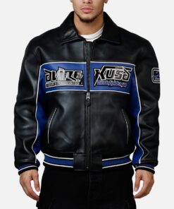Avirex Spider Racing Jacket Black/Blue