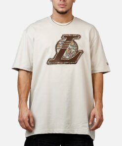 New Era Los Angeles Lakers Upholstery T-Shirt Stone