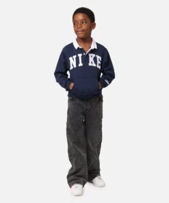 Nike Kids' Sportswear Club SNL Long Sleeve Polo Midnight Navy