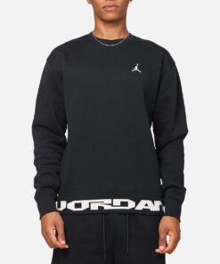 Jordan Jumpman MVP Graphic Fleece Crewneck Sweatshirt Black/Sail