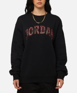 Jordan Essentials Holiday Fleece Crewneck Black/Sail