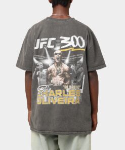 UFC By Culture Kings Charles "Do Bronxs" Oliveira 300 Heavyweight T-Shirt Black Wash