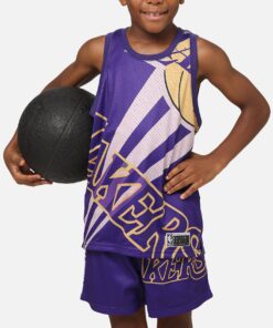NBA Kids' Los Angeles Lakers Hedley Mesh Tank Purple