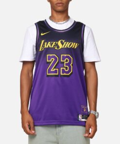 Nike Lebron James Los Angeles Lakers #23 City Edition 2024/25 Nike Dri-Fit NBA Swingman Jersey Field Purple
