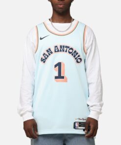 Nike Victor Wembanyama San Antonio Spurs #1 City Edition 2024/25 Nike Dri-Fit NBA Swingman Jersey Blue