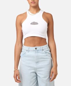 Dickies Women's Fire Boy Crop Tank White