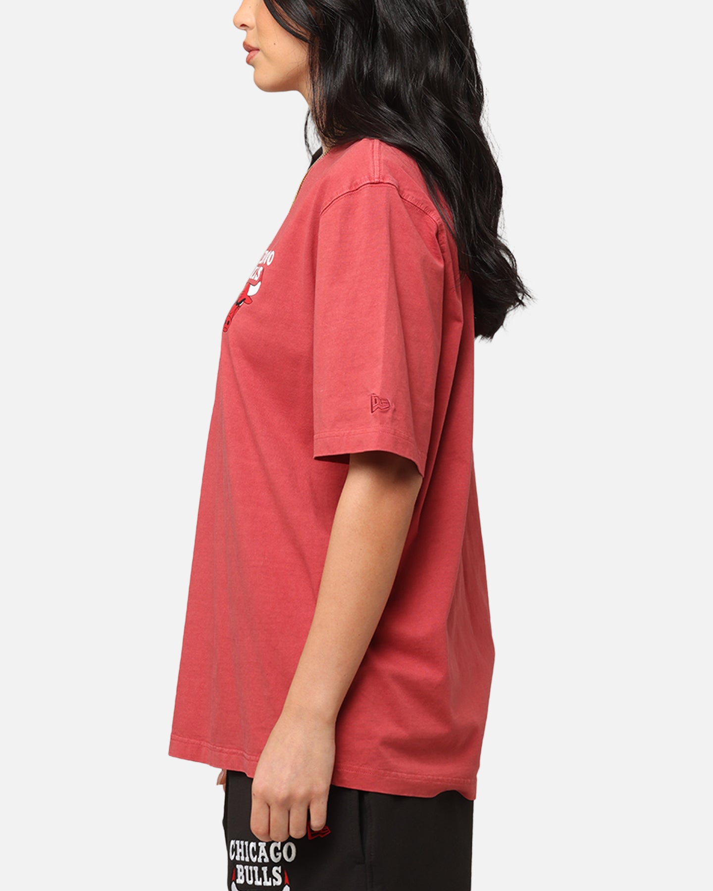 New Era Chicago Bulls Washed NBA T-Shirt Burgundy