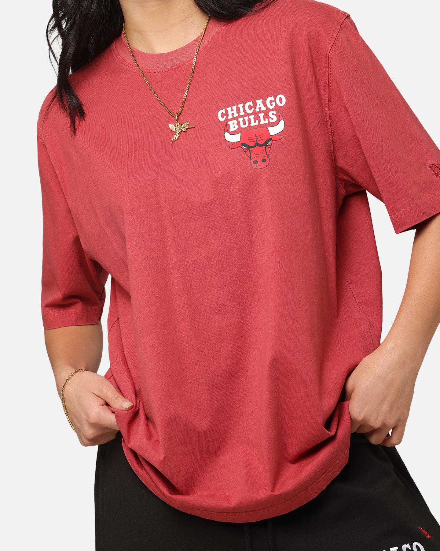 New Era Chicago Bulls Washed NBA T-Shirt Burgundy