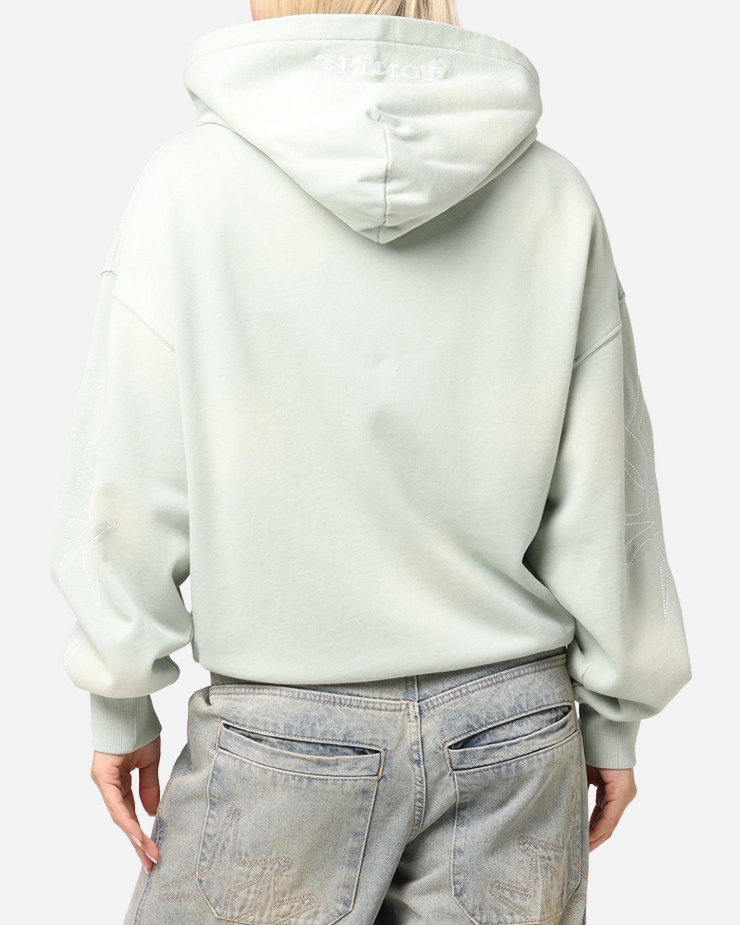 Loiter Atmosphere Full Zip Hoodie Washed Green