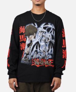 Goat Crew X Yu-Gi-Oh! Seto Kaiba Long Sleeve T-Shirt Black