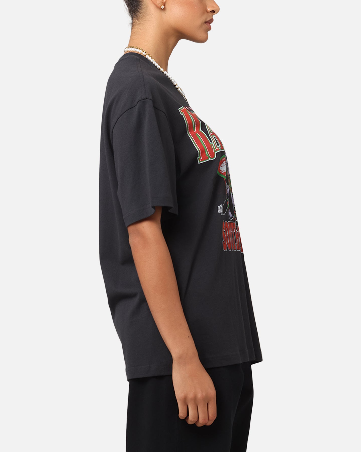 Mitchell & Ness South Sydney Rabbitohs Mascot Character T-Shirt Faded Black