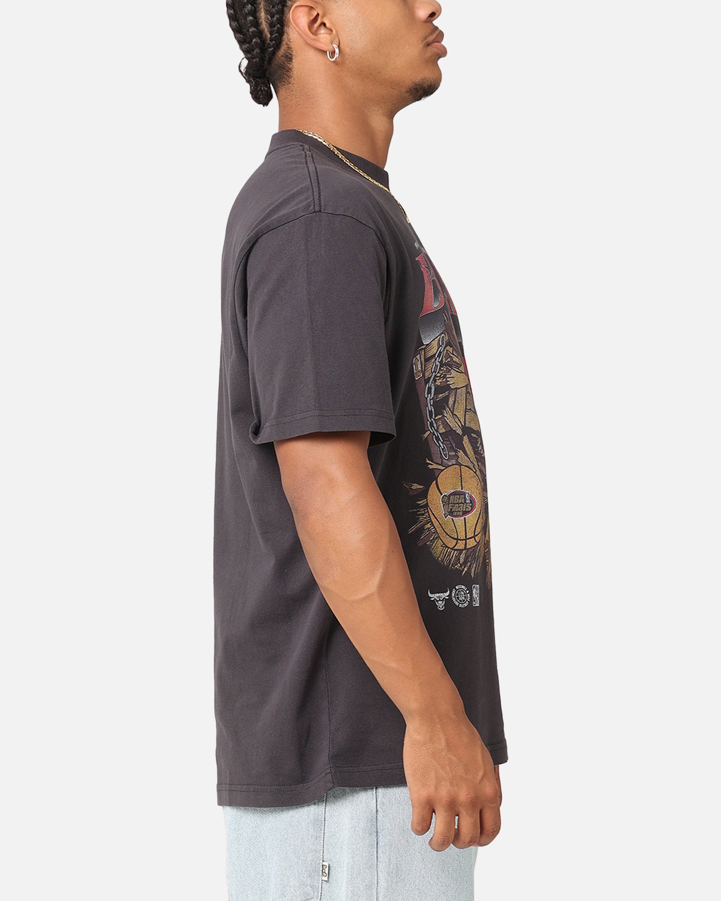 Mitchell & Ness Chicago Bulls Burst T-Shirt Overdyed Black