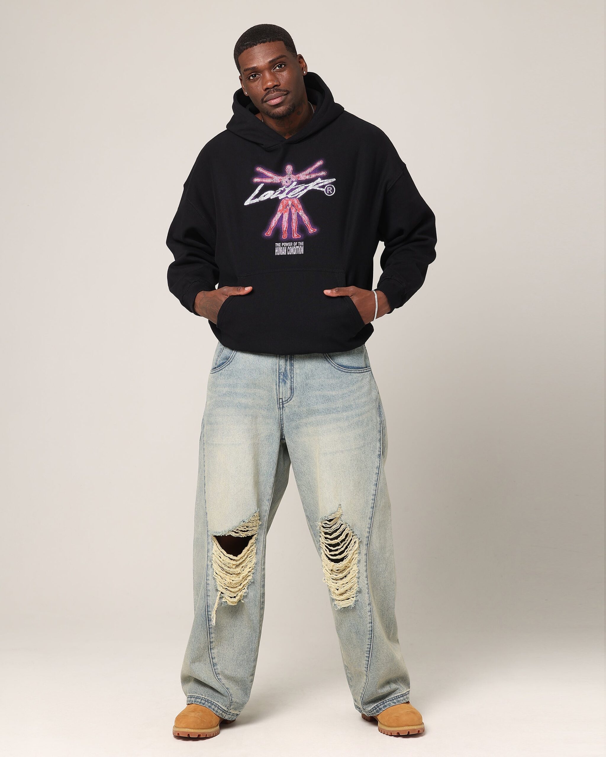 Loiter Human Condition Hoodie Black