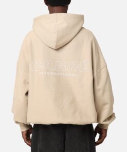 Carre Out Motion Hoodie Stone