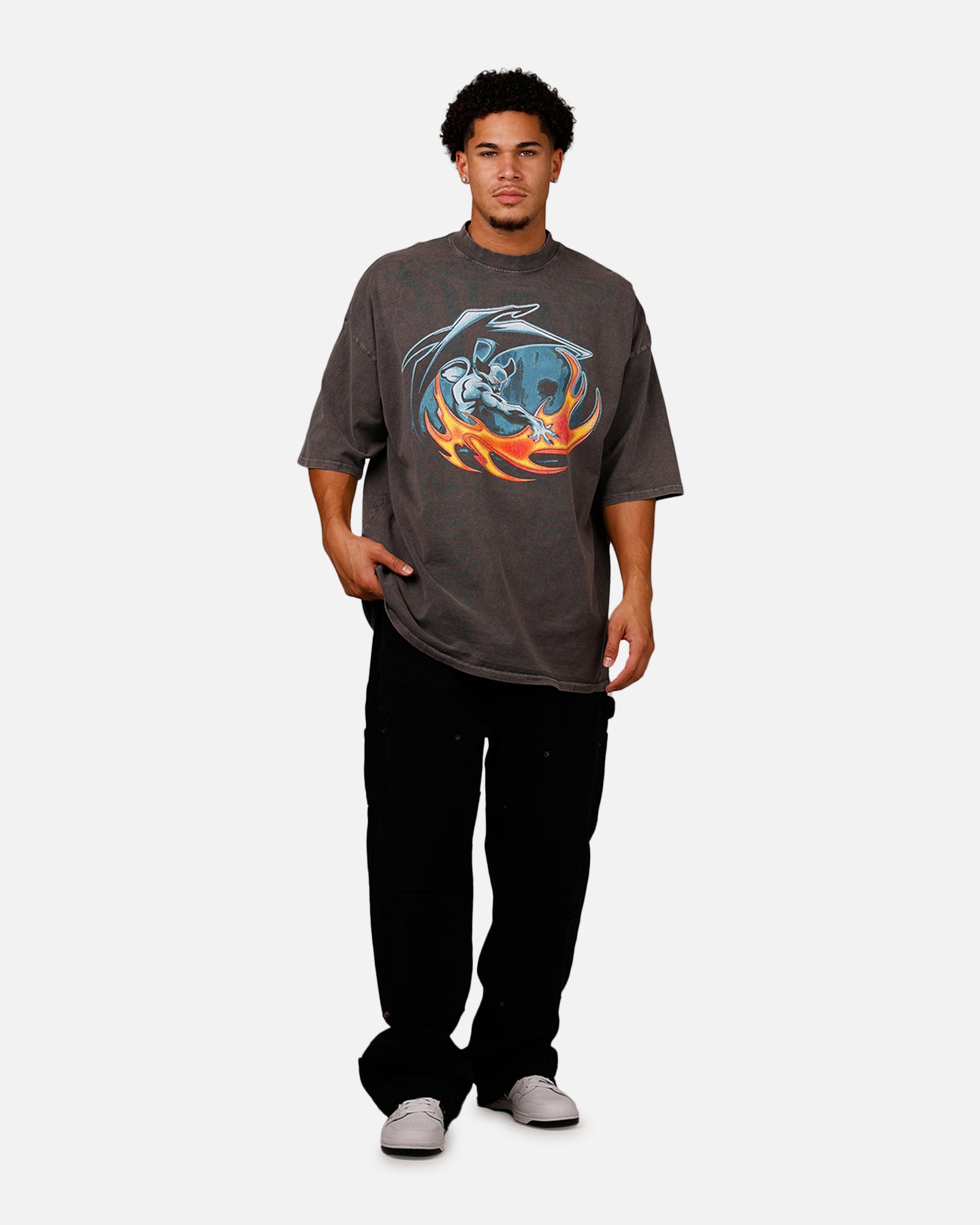 Loiter Disney Chernabog Vintage T-Shirt Washed Charcoal
