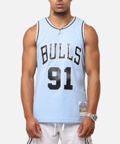 Mitchell & Ness Chicago Bulls Dennis Rodman 'Vapor Blue' Jersey Light Blue