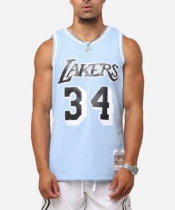 Mitchell & Ness Los Angeles Lakers Shaquille O'Neal 'Vapor Blue' Jersey Light Blue