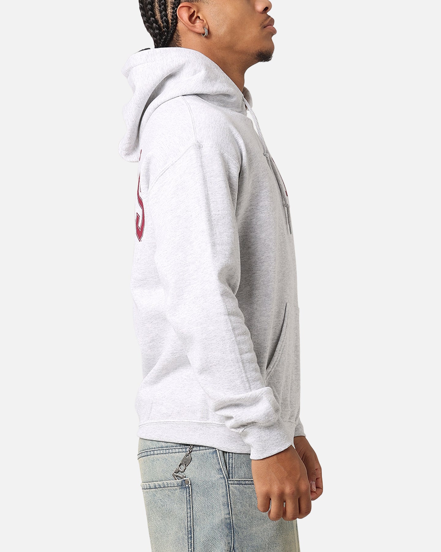 Majestic Athletic Los Angeles Lakers Fulter Team Arch Hoodie Grey Marle