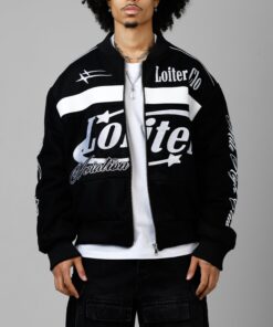 Loiter Aviation Bomber Jacket Black