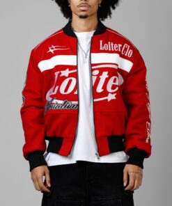 Loiter Aviation Bomber Jacket Red/Black