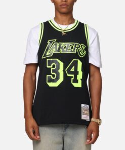 Mitchell & Ness Los Angeles Lakers Shaquille O'Neal 'Volt' 1996 Swing Jersey Black/Yellow