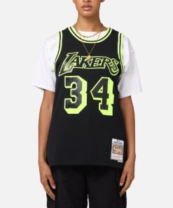 Mitchell & Ness Los Angeles Lakers Shaquille O'Neal 'Volt' 1996 Swing Jersey Black/Yellow