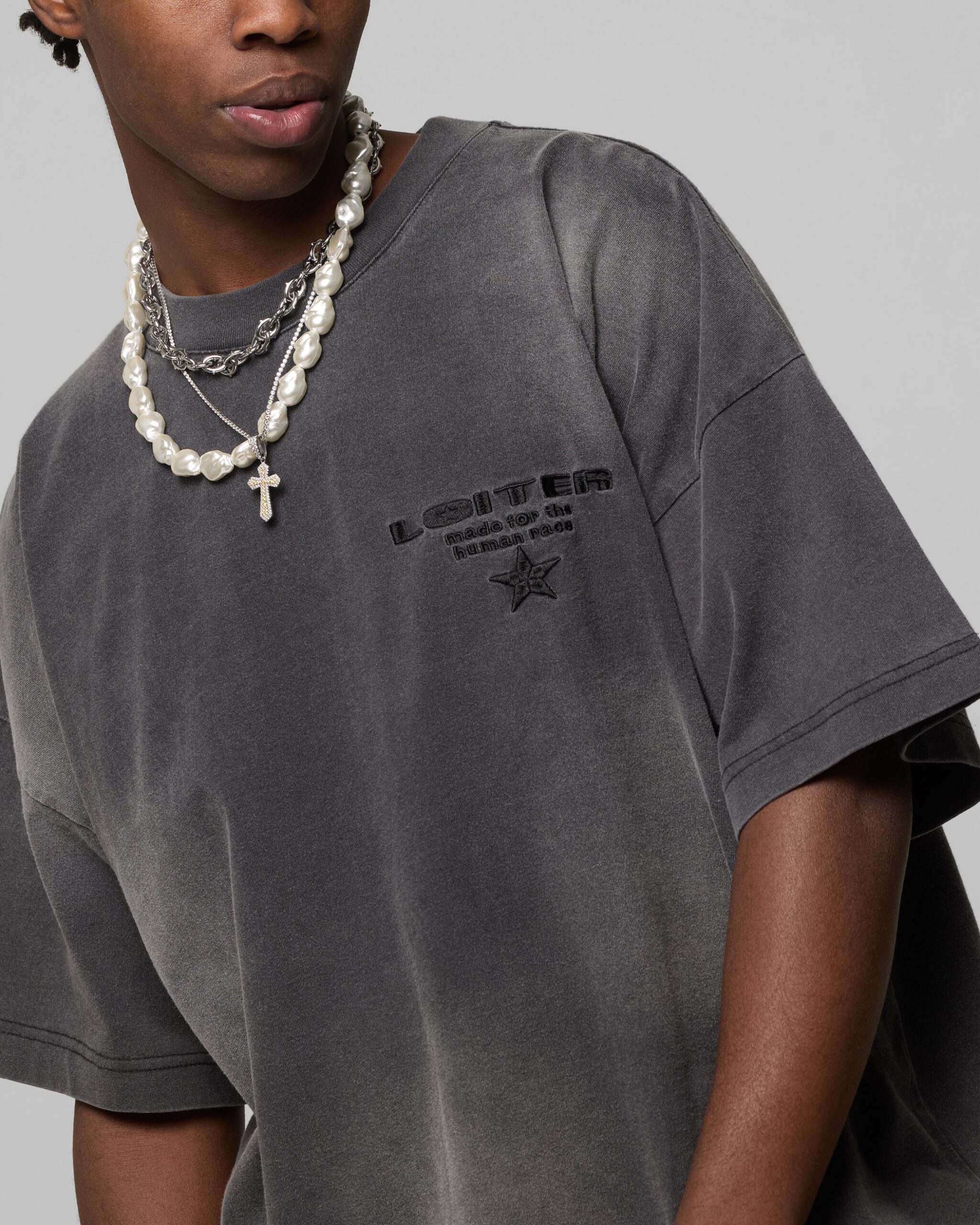 Loiter Celestial T-Shirt Charcoal