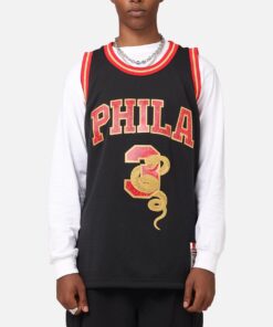 Mitchell & Ness Philadelphia 76ers Allen Iverson 1996 Swingman Jersey Black/Gold