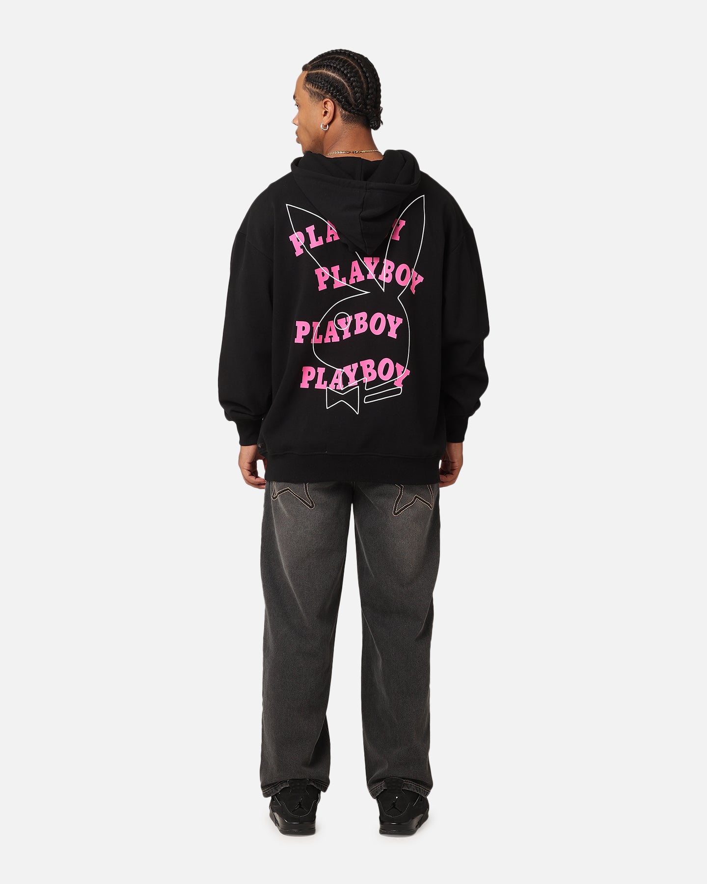 Playboy Wavy Stack Hoodie Black