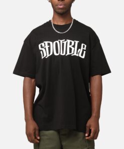 S Double Design By T-Shirt Black