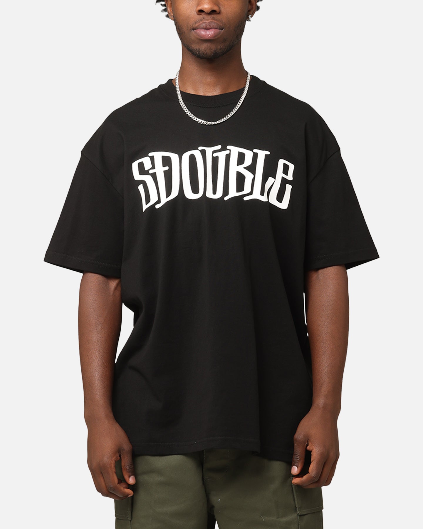 S Double Design By T-Shirt Black