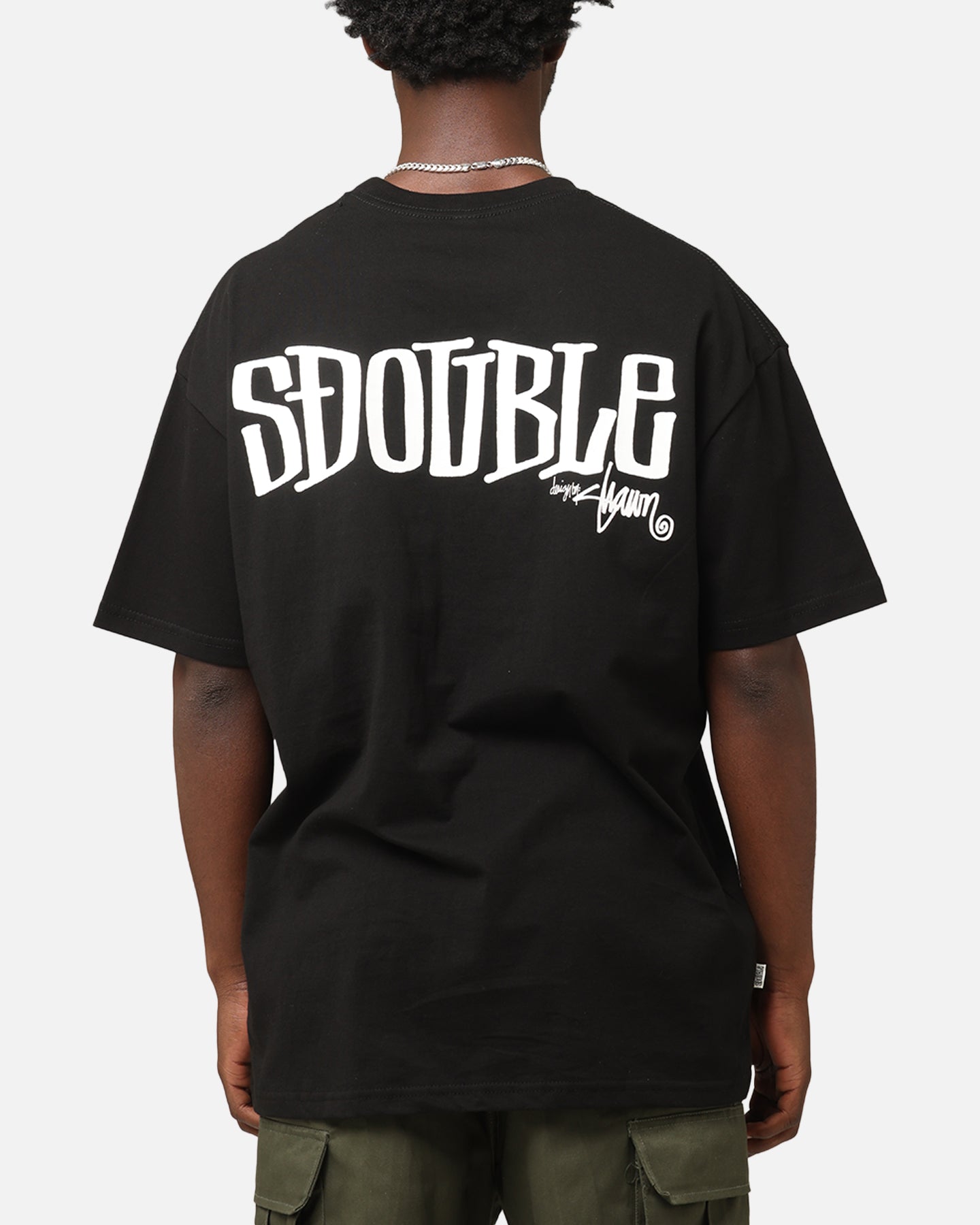 S Double Design By T-Shirt Black