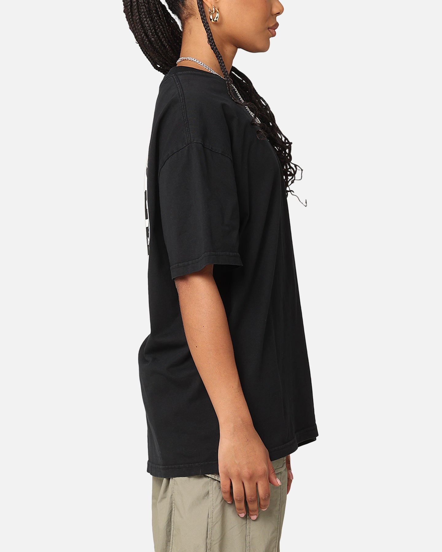 S Double Roots Dot T-Shirt Washed Black