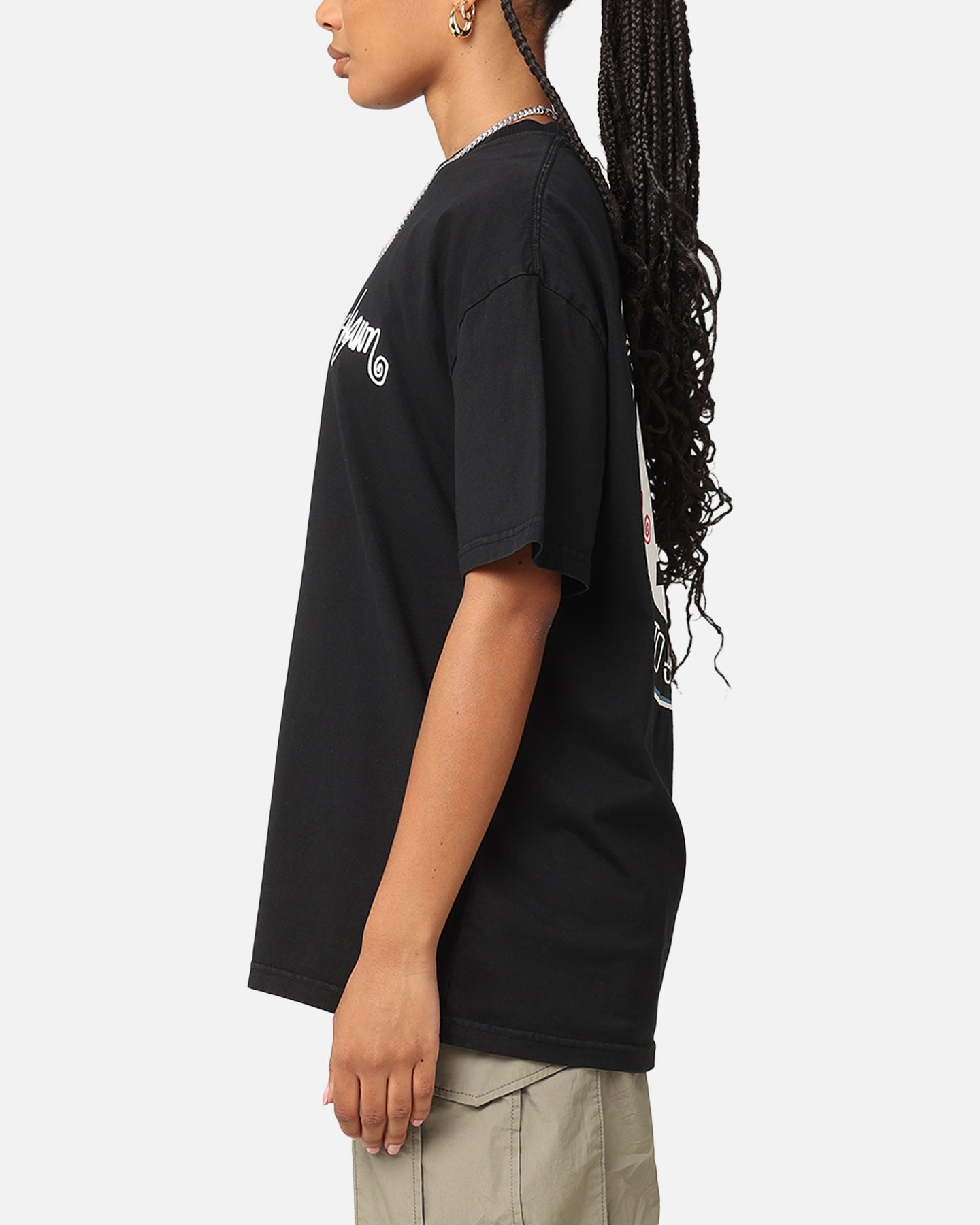S Double Roots Dot T-Shirt Washed Black