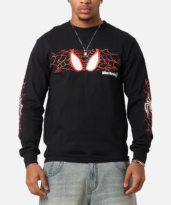 Goat Crew Marvel Spider-Man Y2K Miles Long Sleeve T-Shirt Black