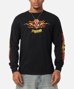 Goat Crew Marvel Spider-Man Y2K Spidey Long Sleeve T-Shirt Black