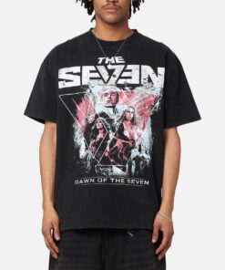 Goat Crew X The Boys The Seven Vought Vintage T-Shirt Black Acidwash