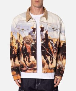 MNML Cowboy Print Trucker Jacket Multi