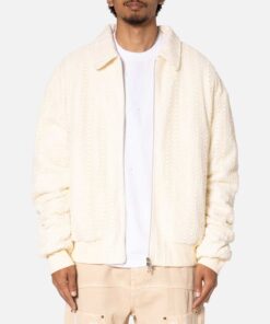 MNML Crochet Bomber Jacket Cream