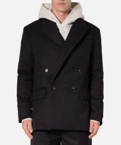 MNML Double Breasted Suit Jacket Black