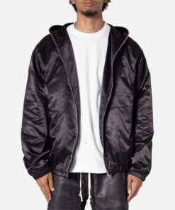 MNML Full Zip Paneled Fight Jacket Black