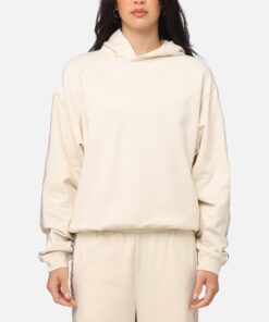 Champion Women's Lux Taping Hoodie Natural