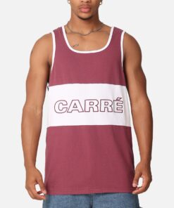 Carre Boost Panel Singlet Maroon