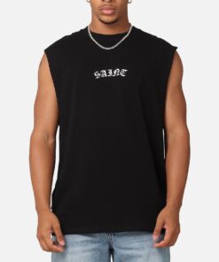 Saint Morta Dead Oversized Muscle T-Shirt Black