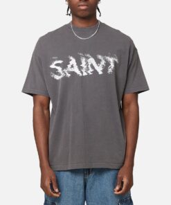 Saint Morta System Overload Boxy T-Shirt Charcoal