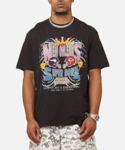 Mitchell & Ness New Orleans 1970 Super Bowl IV Match Up T-Shirt Faded Black