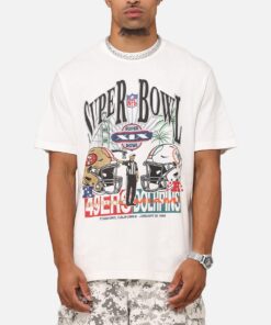 Mitchell & Ness Super Bowl XIX Match Up T-Shirt Vintage White
