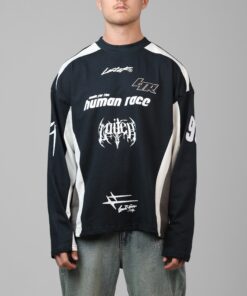 Loiter Night Crawler Long Sleeve T-Shirt Black/White