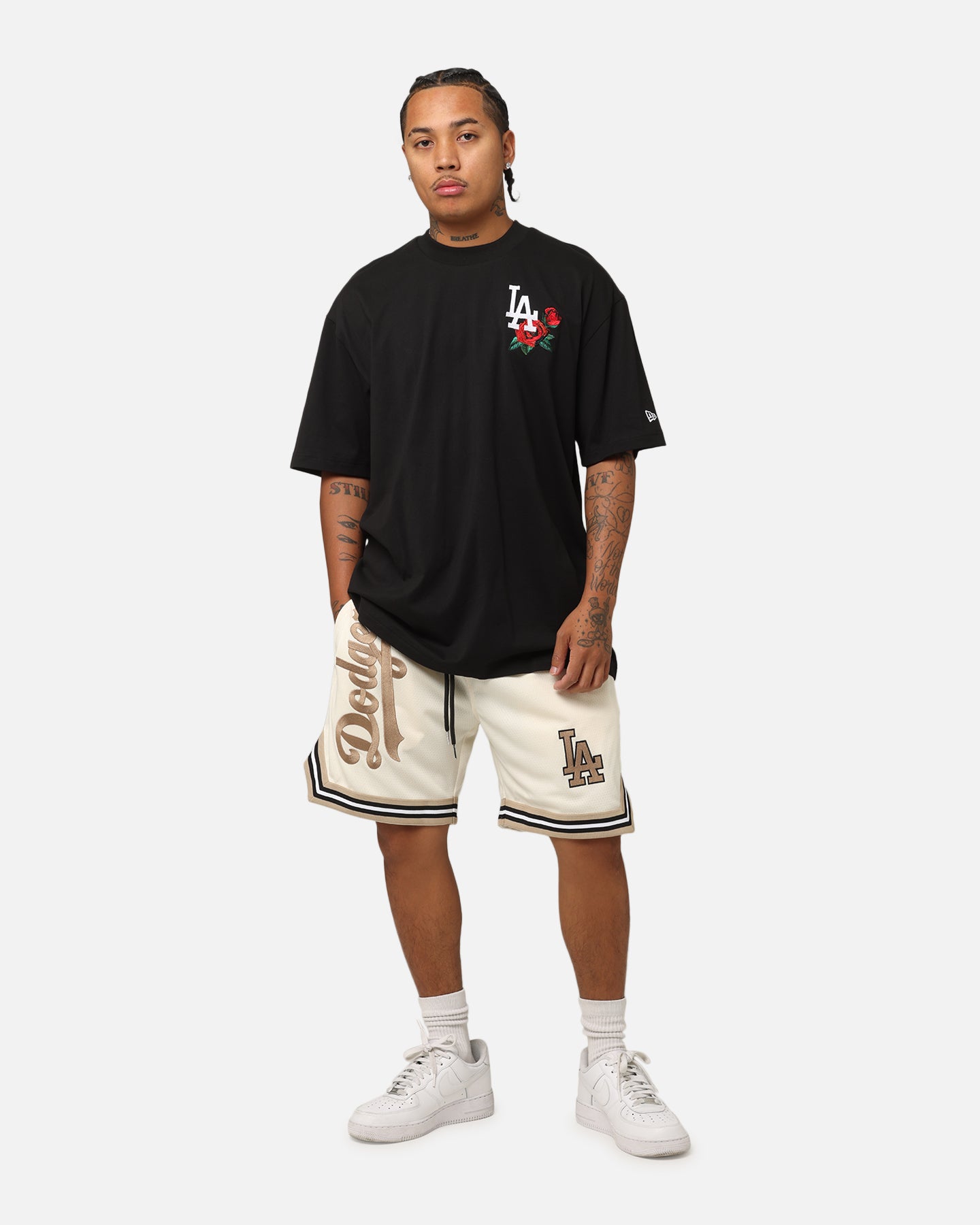 New Era Los Angeles Dodgers Rose Oversized T-Shirt Black